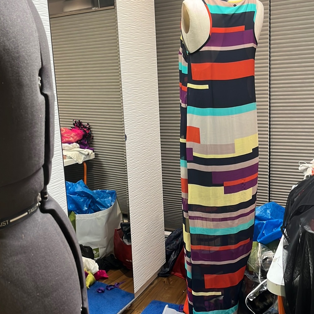 guess striped summer dress with inside tank lining